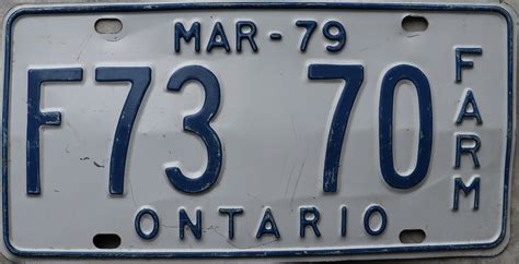 ontario quarterly lic plates.